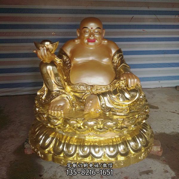 寺廟宗教不銹鋼噴金烤漆神佛雕塑（3）