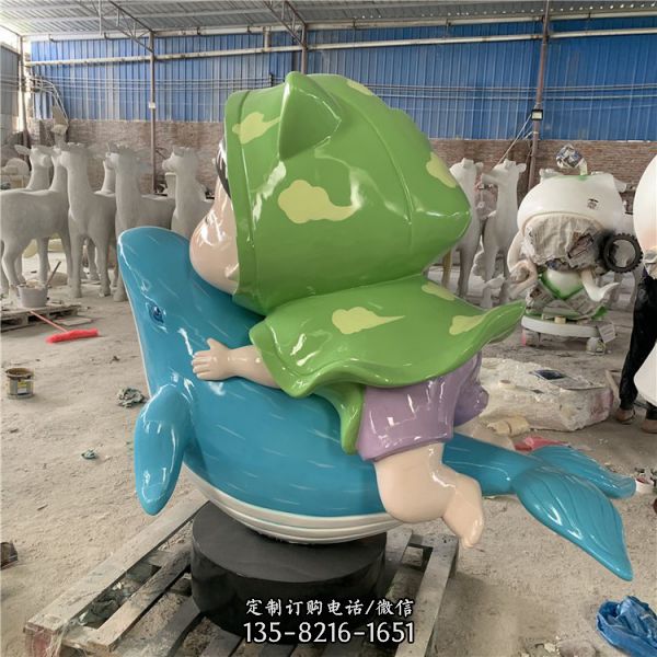 玻璃鋼彩繪兒童游樂場卡通公仔造型雕塑（6）