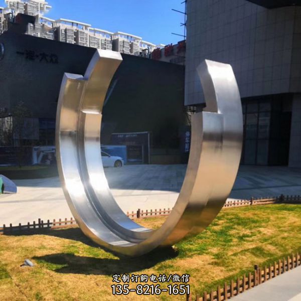 廣場地產不銹鋼圓環金屬景觀（3）