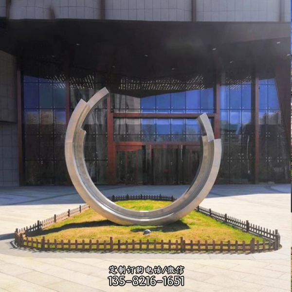 廣場地產不銹鋼圓環金屬景觀（2）