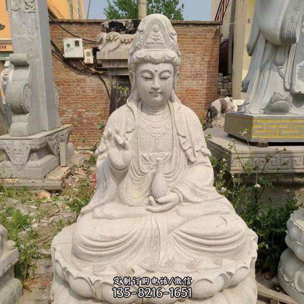寺廟花崗巖石雕觀音景區(qū)彌勒佛雕塑擺件（3）