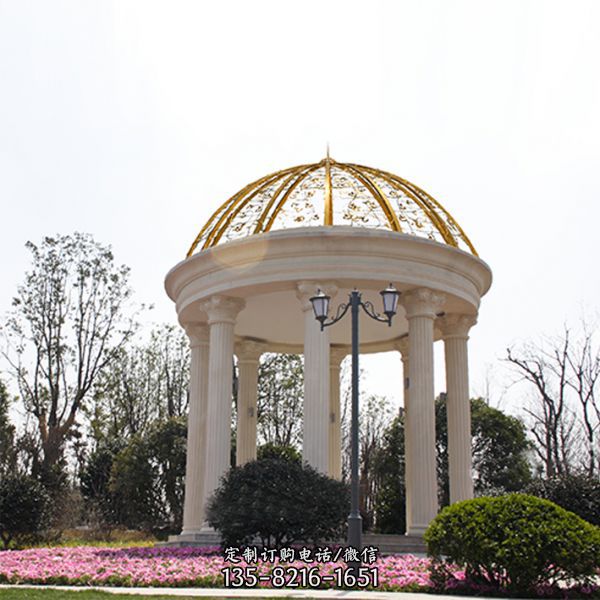 花崗巖石長廊 公園庭院景觀石雕涼亭（2）
