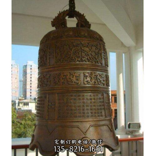 大型寺廟銅雕仿古做舊銅鐘雕塑（1）