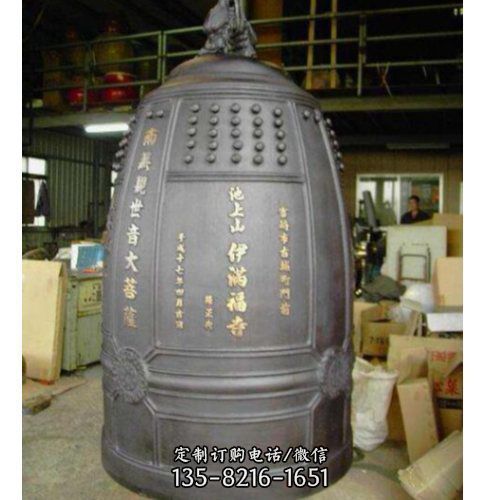 大型寺廟銅雕仿古做舊銅鐘雕塑（3）