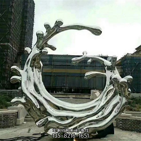 酒店廣場創(chuàng)意噴泉海浪浪花雕塑（1）