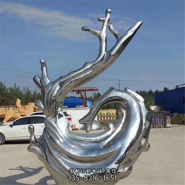 酒店廣場創(chuàng)意噴泉海浪浪花雕塑（4）