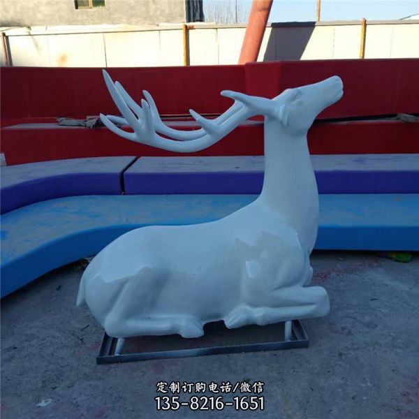 校園廣場公園玻璃鋼幾何創意動物雕塑景觀（1）