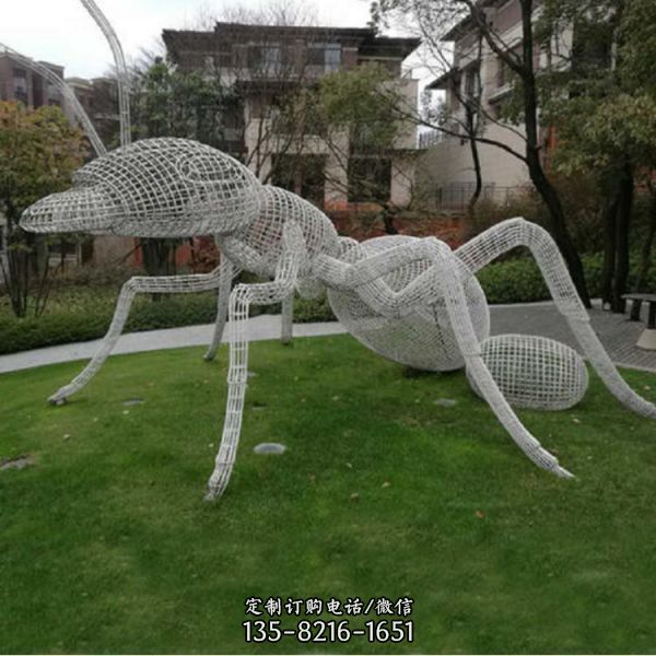 不銹鋼螞蟻，鏤空、鏡面螞蟻雕塑（2）