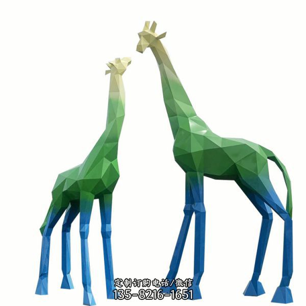 304不銹鋼切面動物鹿雕像（5）