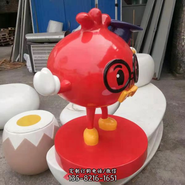 玻璃鋼石榴卡通公仔 水果雕塑模型雕塑（2）