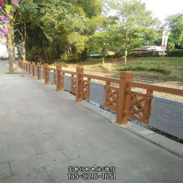 公園仿古河道大型園林護欄雕塑（4）