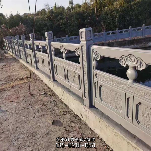 公園仿古河道大型園林護欄雕塑（1）
