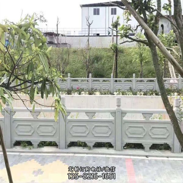 公園仿古河道大型園林護欄雕塑（2）