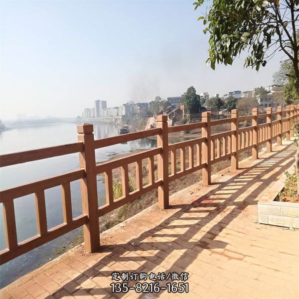 公園仿古河道大型園林護欄雕塑（5）