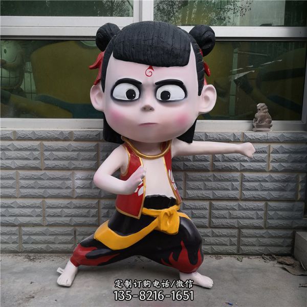 動漫卡通人物哪吒之魔童降世雕塑（1）