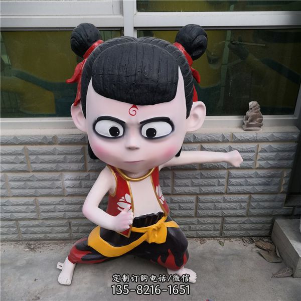 動漫卡通人物哪吒之魔童降世雕塑（6）
