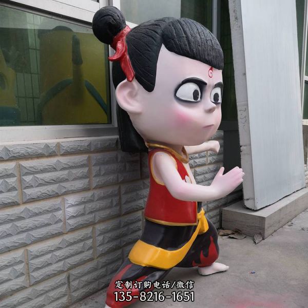 動漫卡通人物哪吒之魔童降世雕塑（4）