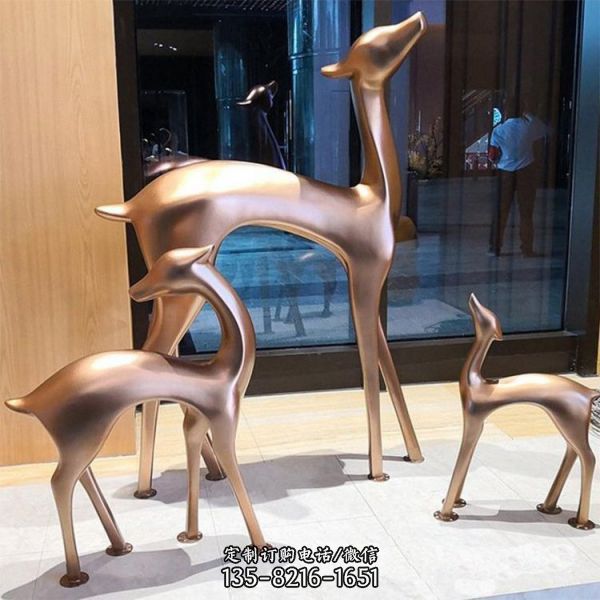 不銹鋼抽象梅花鹿雕塑（1）