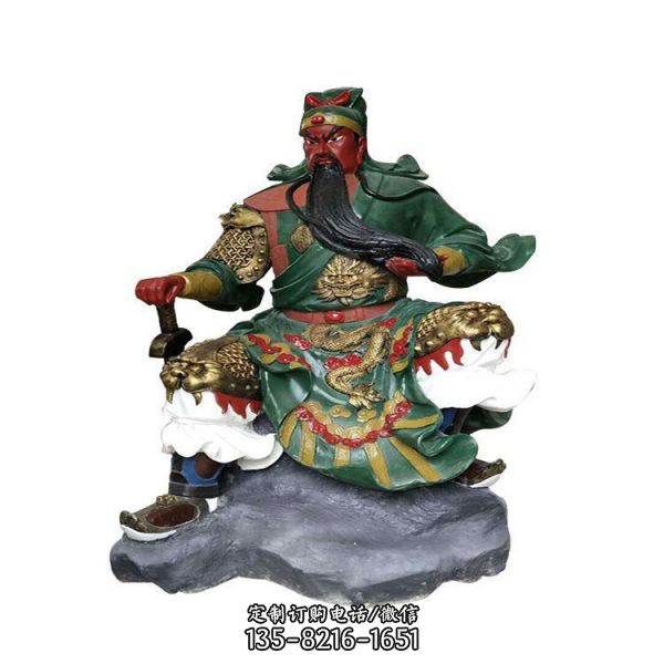 關公關羽 玻璃鋼彩繪寺廟家居供奉佛像雕塑（1）