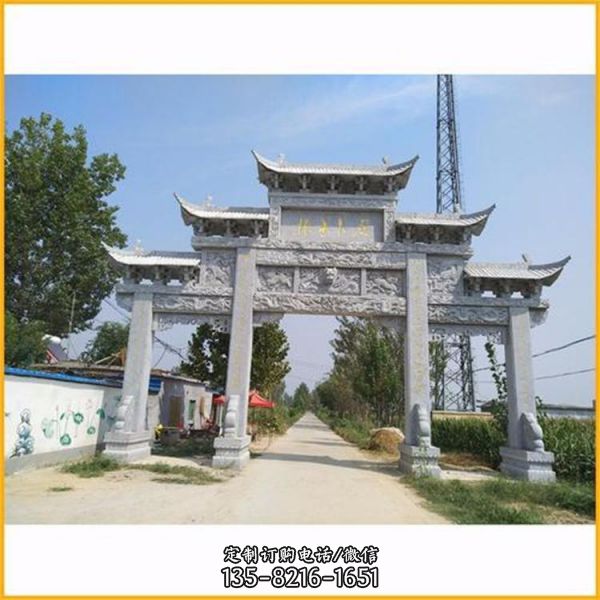 大理石石雕景觀大型牌坊雕塑