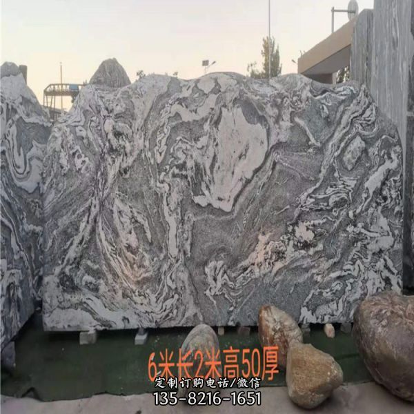 植物園小區擺放天然大理石景觀石擺件（2）