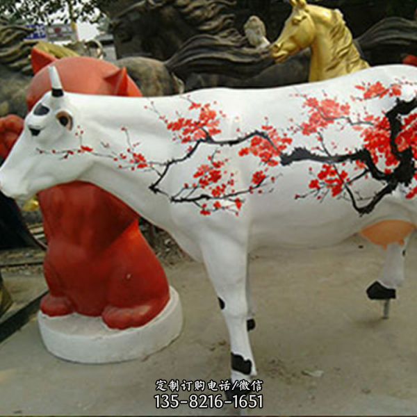 公園美陳彩繪玻璃鋼仿真卡通動(dòng)物雕塑擺件（4）