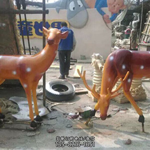 公園美陳彩繪玻璃鋼仿真卡通動(dòng)物雕塑擺件（2）