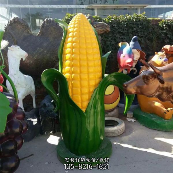 農場玻璃鋼仿真農作物玉米雕塑（2）
