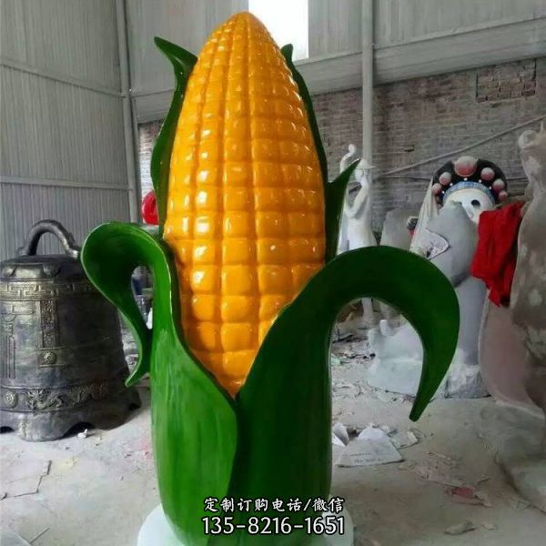 農場玻璃鋼仿真農作物玉米雕塑（1）