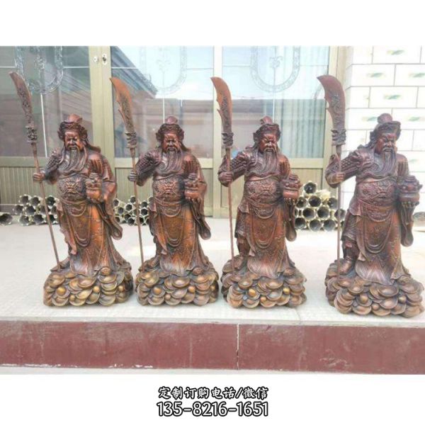 大型純銅武財神佛像家居供奉九龍關公擺件（1）
