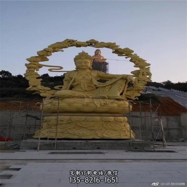 酒店裝飾銅浮雕壁影寺院擺放鑄銅觀音雕塑（4）