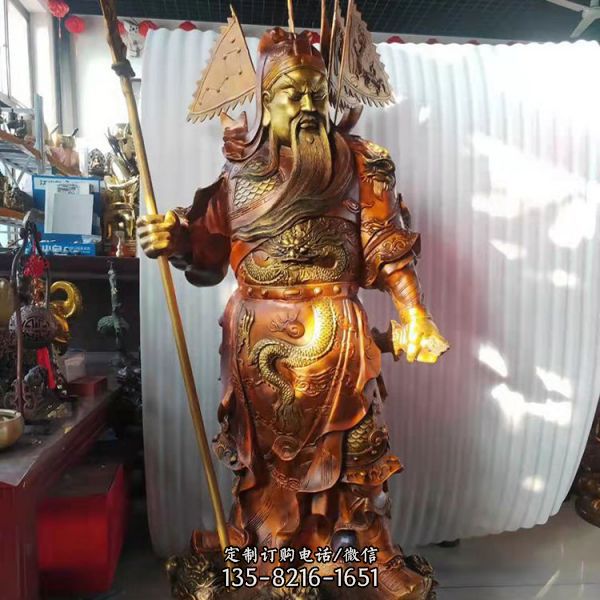園林景觀鑄銅關公神像雕塑（2）