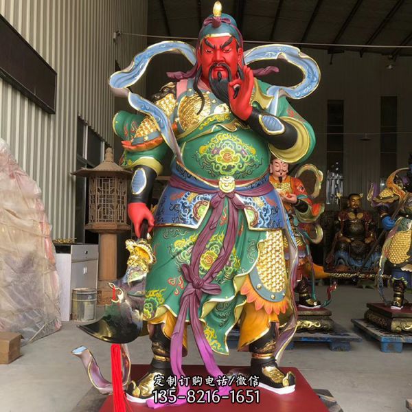 園林景觀鑄銅關公神像雕塑（5）