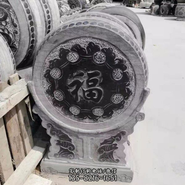 青石石雕門口擺件  仿古石雕抱鼓石雕塑（2）