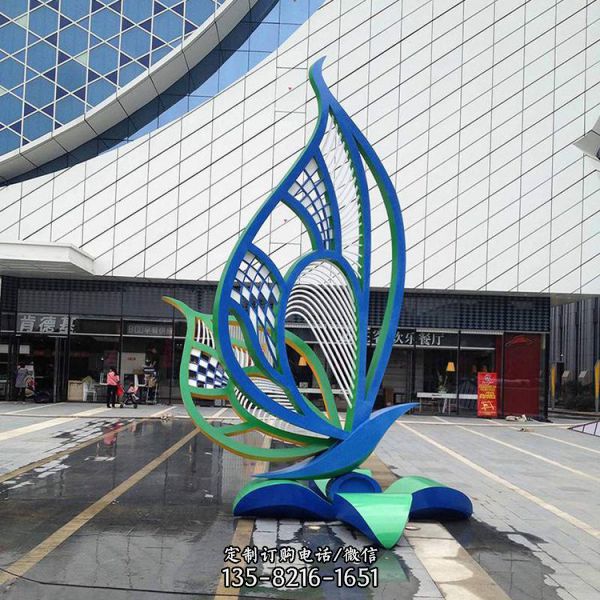 戶外廣場創意抽象園林景觀不銹鋼景觀雕塑（5）