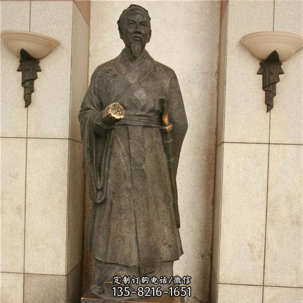 公園景觀擺放古代歷史人物銅雕（5）