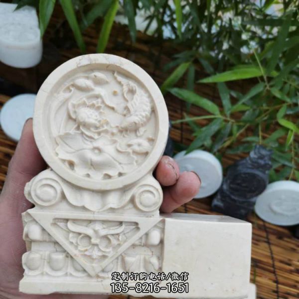 漢白玉雕刻門墩庭院家用別墅抱鼓石（3）