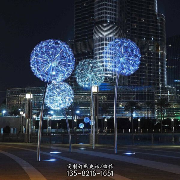 304不銹鋼蒲公英創意圓環雕塑（3）