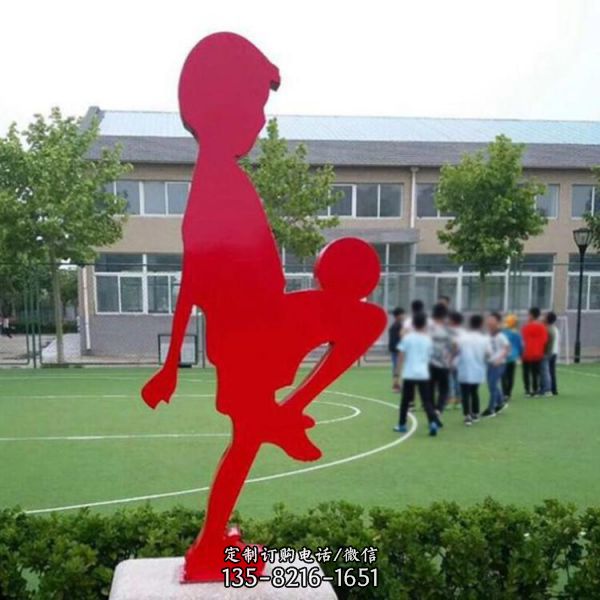 校園廣場不銹鋼彩繪園林剪影創(chuàng)意人物景觀