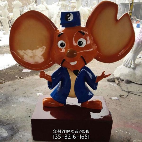 玻璃鋼卡通老鼠動物雕塑 商場美陳裝飾雕塑（4）