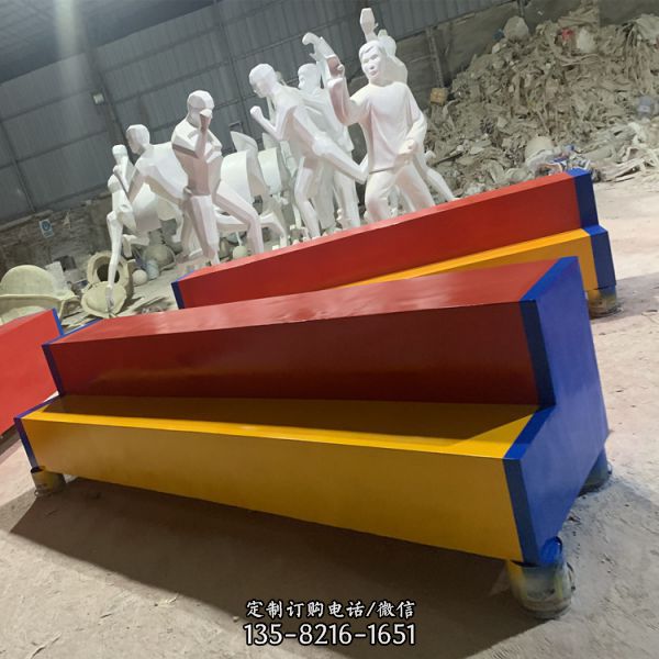 廣場場園林商場創意玻璃鋼座椅雕塑（2）