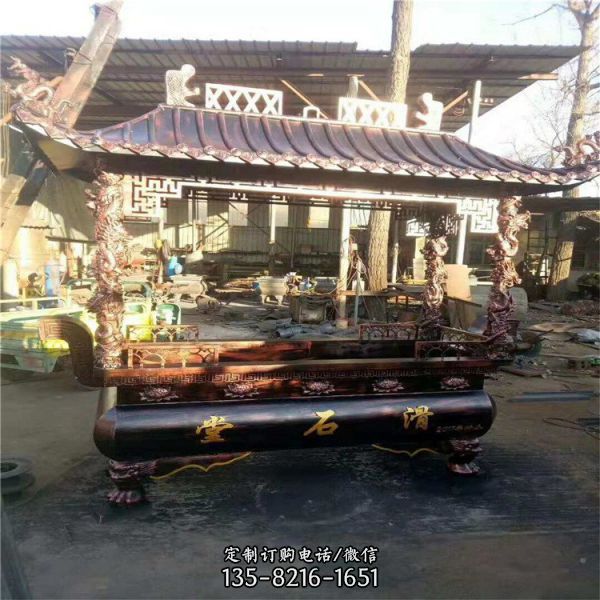 寺廟香爐祈福 造型各異香爐雕塑（7）