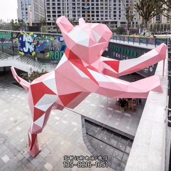 玻璃鋼卡通戶外大型幾何彩繪創(chuàng)意動(dòng)物雕塑（1）