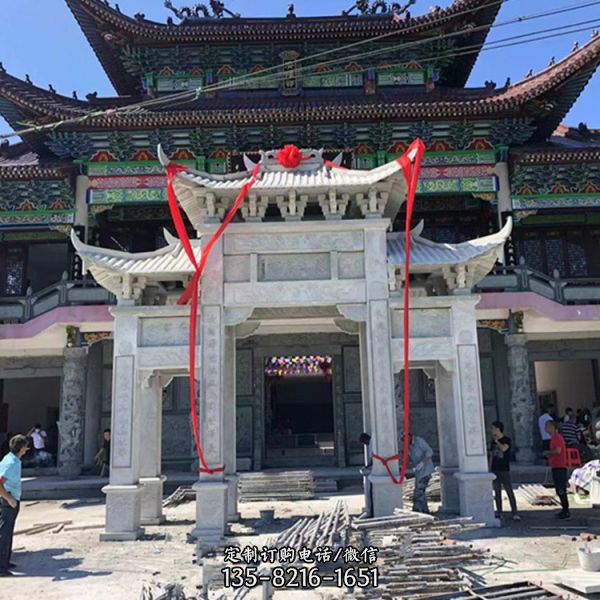景區 大型青石石雕牌坊雕塑（3）