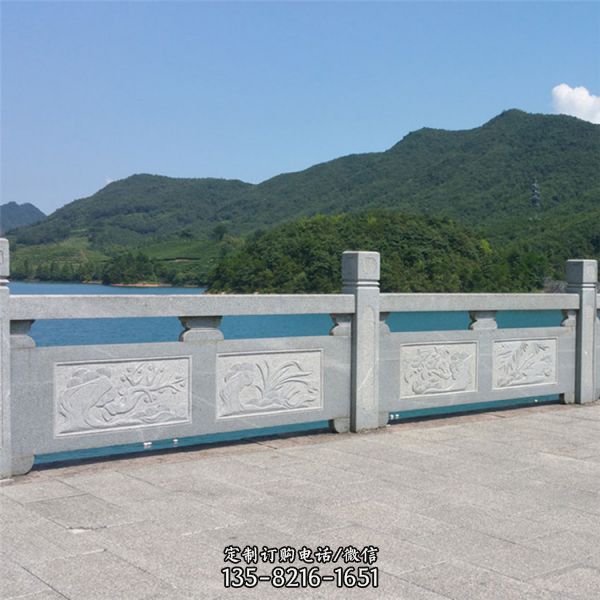 河道石雕芝麻灰防護(hù)欄（2）