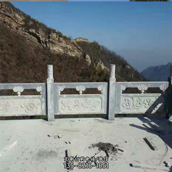 河道石雕芝麻灰防護(hù)欄（3）