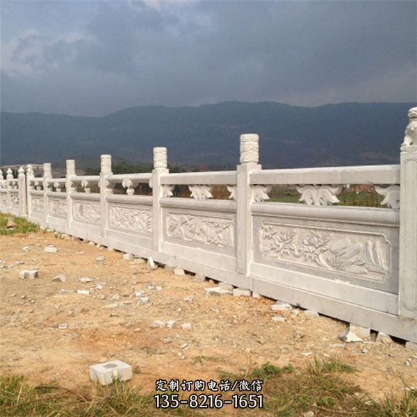 河道石雕芝麻灰防護(hù)欄（5）