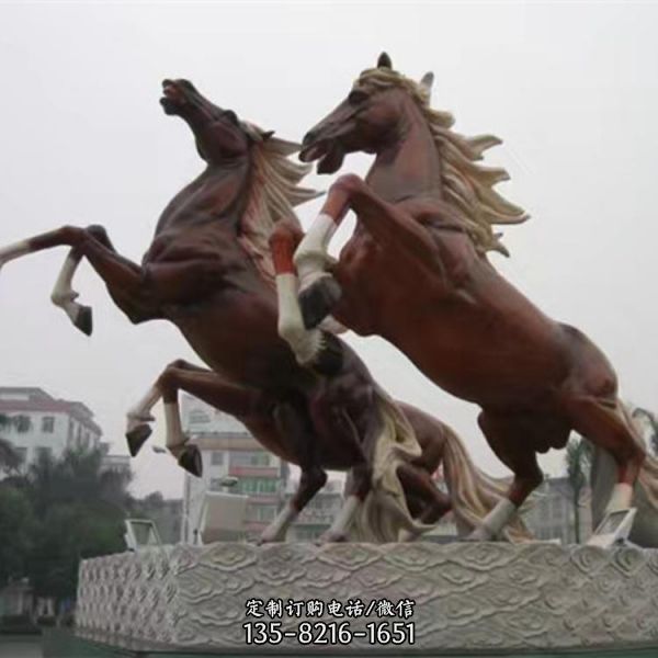 廣場擺放鑄造將軍騎馬銅馬景觀雕塑（5）