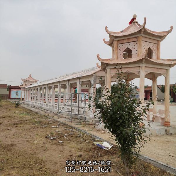 園林?jǐn)[放大理石長廊葡萄架（4）