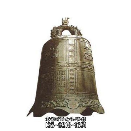 祈福納福大型寺廟銅鐘雕塑